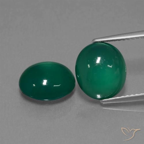 6.42ctw Natural Green Agate, Oval, Translucent