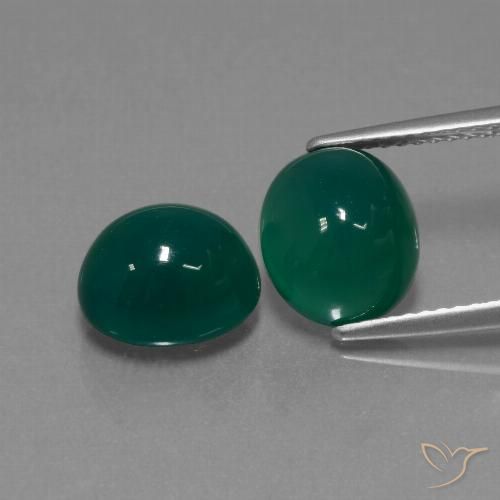 6.35ctw Natural Green Agate, Oval, Translucent