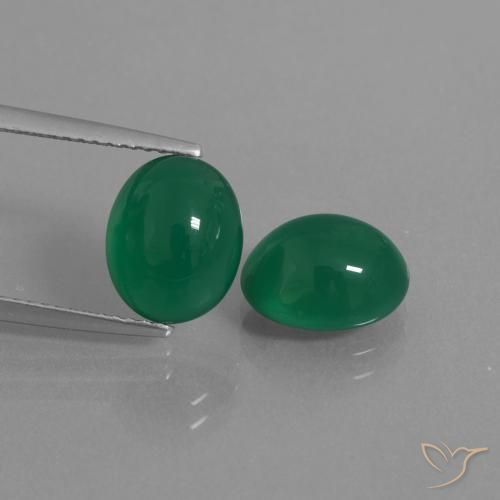 5.83ctw Natural Medium Green Agate, Oval, Translucent