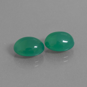6.35 ctw Green Agate Stones, Natural Agate in Oval Cabochon Shape for Sale