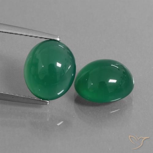 5.95ctw Natural Forest Green Agate, Oval, Translucent