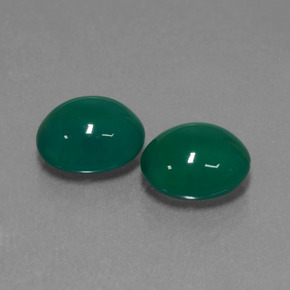 6.00 ctw Green Agate Stones, Natural Agate in Oval Cabochon Shape for Sale