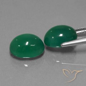 Agate Gemstones in 10.5 x 8.5 mm Size for Sale, Agate Stones in Yellowish Green Color