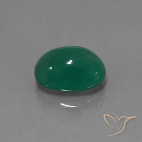 3.11 ct Green Agate Stone, Natural Agate in Oval Cabochon Shape for Sale