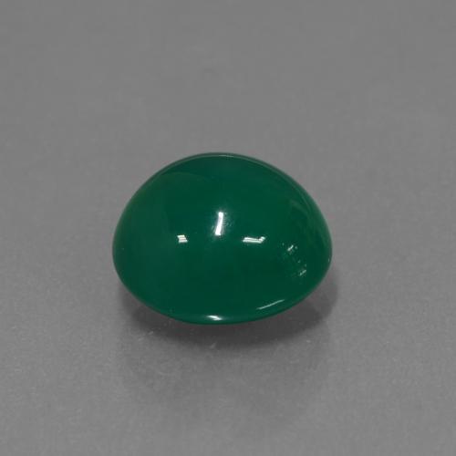 3.98 ct Green Agate Stone, Natural Agate in Oval Cabochon Shape for Sale