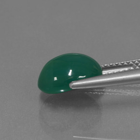 Agate Gemstone in 9.9 x 8.4 mm Size for Sale, Agate Stone in Forest Green Color