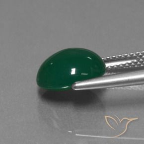 Agate Gemstone in 10.1 x 9.4 mm Size for Sale, Agate Stone in Green Color