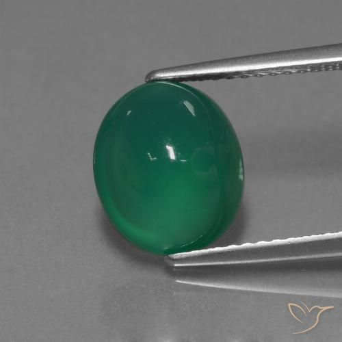 3.61ct Natural Forest Green Agate, Oval, Translucent