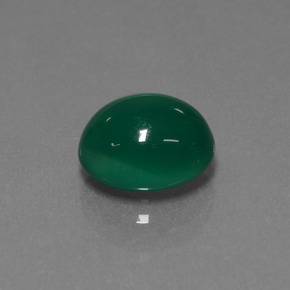 3.01 ct Green Agate Stone, Natural Agate in Oval Cabochon Shape for Sale
