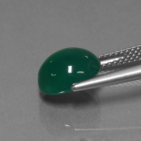 Agate Gemstone in 9.7 x 8.5 mm Size for Sale, Agate Stone in Green Color