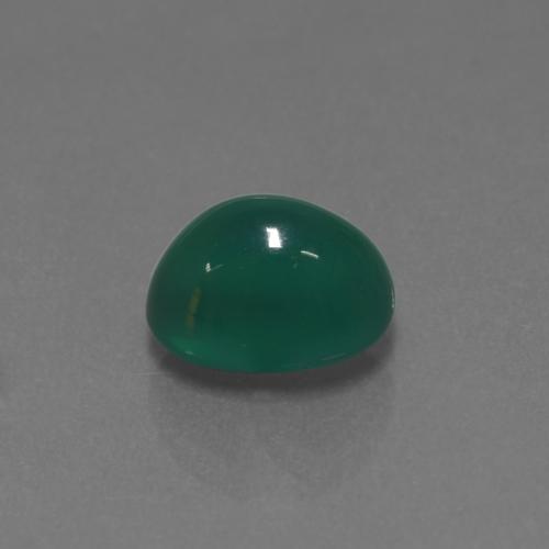 2.84 ct Green Agate Stone, Natural Agate in Oval Cabochon Shape for Sale
