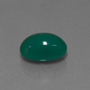 2.88 ct Green Agate Stone, Natural Agate in Oval Cabochon Shape for Sale