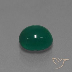 3.60 ct Green Agate Stone, Natural Agate in Oval Cabochon Shape for Sale