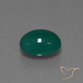 3.18 ct Green Agate Stone, Natural Agate in Oval Cabochon Shape for Sale