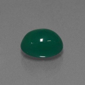 3.31 ct Green Agate Stone, Natural Agate in Oval Cabochon Shape for Sale