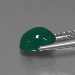 Agate Gemstone in 10 x 8 mm (calibrated) Size for Sale, Agate Stone in Medium Green Color