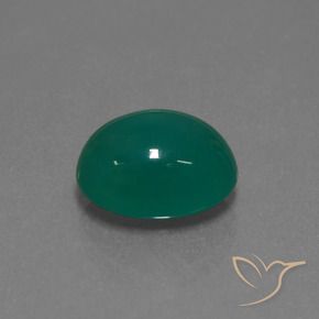 3.50 ct Green Agate Stone, Natural Agate in Oval Cabochon Shape for Sale