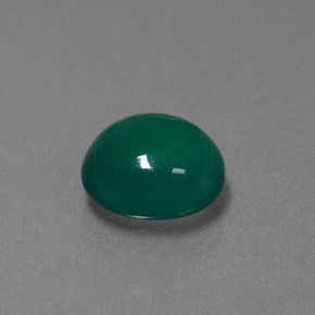 3.39 ct Green Agate Stone, Natural Agate in Oval Cabochon Shape for Sale