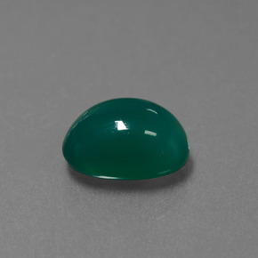 3.35 ct Green Agate Stone, Natural Agate in Oval Cabochon Shape for Sale