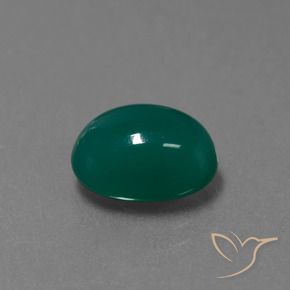 3.69 ct Green Agate Stone, Natural Agate in Oval Cabochon Shape for Sale
