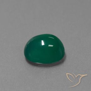 3.03 ct Green Agate Stone, Natural Agate in Oval Cabochon Shape for Sale