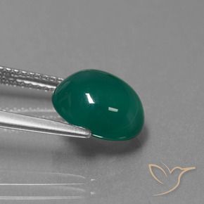 Agate Gemstone in 10.2 x 9.1 mm Size for Sale, Agate Stone in Green Color