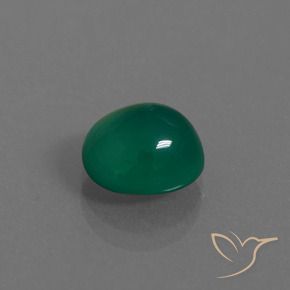 2.99 ct Green Agate Stone, Natural Agate in Oval Cabochon Shape for Sale