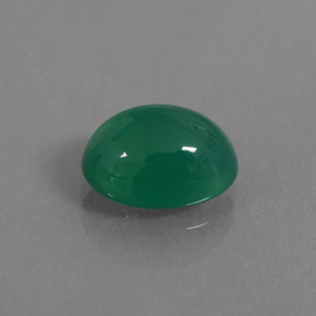 3.53 ct Green Agate Stone, Natural Agate in Oval Cabochon Shape for Sale