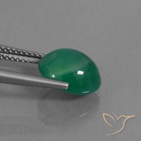 Agate Gemstone in 10.2 x 8.6 mm Size for Sale, Agate Stone in Warm Green Color