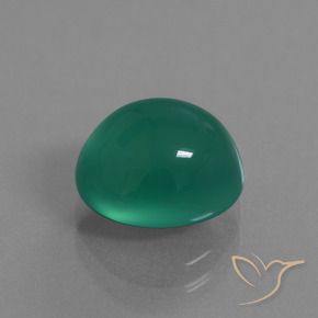3.76 ct Green Agate Stone, Natural Agate in Oval Cabochon Shape for Sale