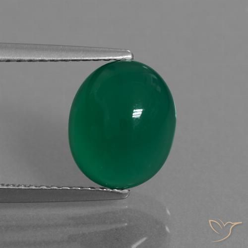 3.10ct Natural Verde amarelado Ágata, oval, Translúcido, Photo A
