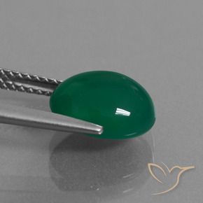 Agate Gemstone in 10 x 8 mm (calibrated) Size for Sale, Agate Stone in Yellowish Green Color