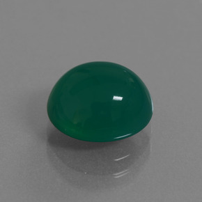 3.48 ct Green Agate Stone, Natural Agate in Oval Cabochon Shape for Sale