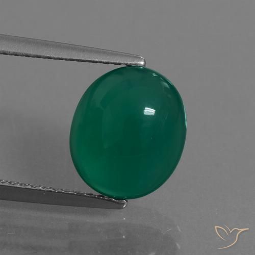 3.19ct Natural Pine Green Agate, Oval, Translucent