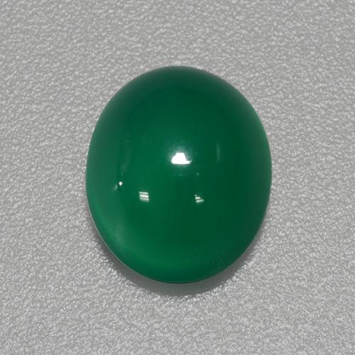 3.09 ct Green Agate Stone, Natural Agate in Oval Cabochon Shape for Sale