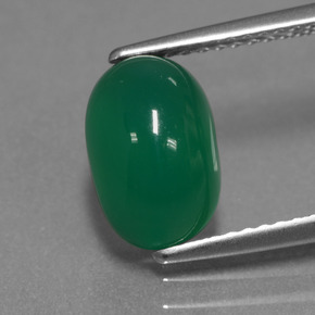2.8ct Oval Cabochon Green Agate Gem for sale 2.8ct Oval Cabochon Green Agate Gem (ID: 443962)