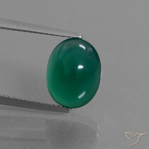 3.64ct Natural Forest Green Agate, Oval, Translucent