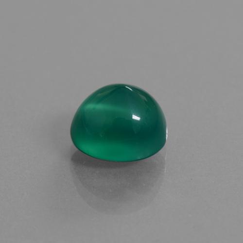 3.55 ct Green Agate Stone, Natural Agate in Oval Cabochon Shape for Sale