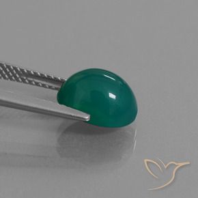 Agate Gemstone in 10 x 8 mm (calibrated) Size for Sale, Agate Stone in Green Color