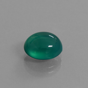 3.39 ct Green Agate Stone, Natural Agate in Oval Cabochon Shape for Sale