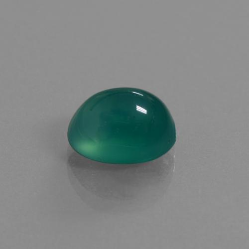 3.14 ct Green Agate Stone, Natural Agate in Oval Cabochon Shape for Sale