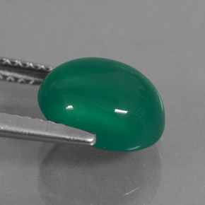Agate Gemstone in 9.4 x 8.3 mm Size for Sale, Agate Stone in Green Color