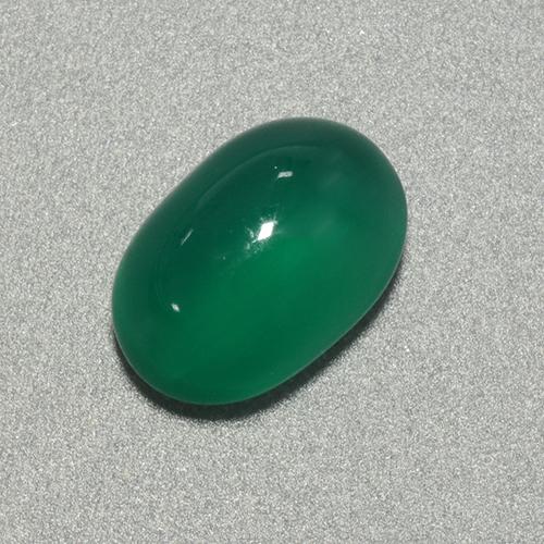 2.87 ct Green Agate Stone, Natural Agate in Oval Cabochon Shape for Sale