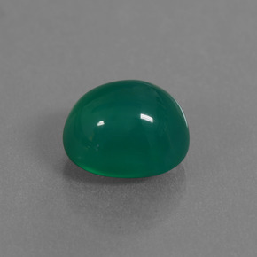 3.60 ct Green Agate Stone, Natural Agate in Oval Cabochon Shape for Sale