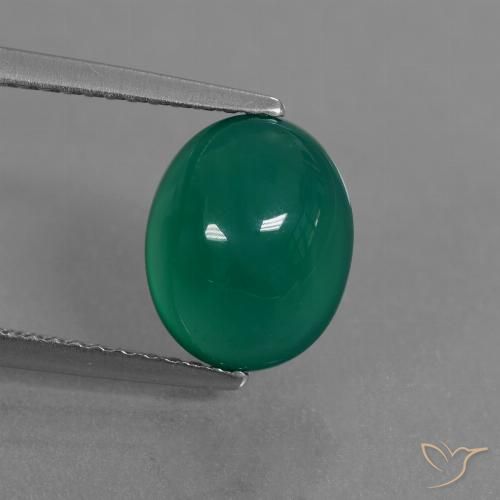 3.12ct Natural Green Agate, Oval, Translucent