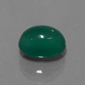 4.47 ct Green Agate Stone, Natural Agate in Oval Cabochon Shape for Sale