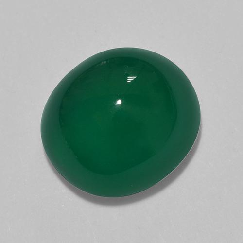 3.32 ct Green Agate Stone, Natural Agate in Oval Cabochon Shape for Sale