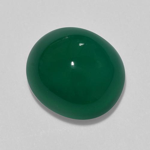 Agate Gemstone in 9.5 x 8.5 mm Size for Sale, Agate Stone in Yellowish Green Color
