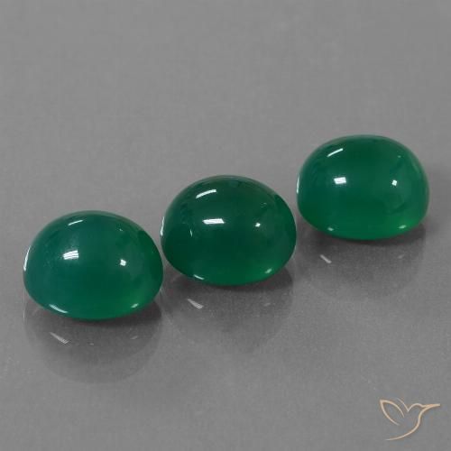 10.68ctw Natural Medium Green Agate, Oval, Translucent