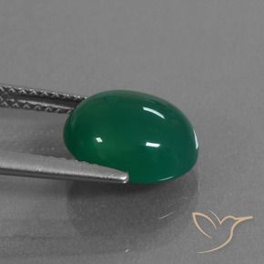 Agate Gemstone in 10.4 x 9 mm Size for Sale, Agate Stone in Green Color